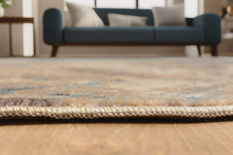 Tapis Traditionnel Malia 5'0\" x 5'0\" en Bleu