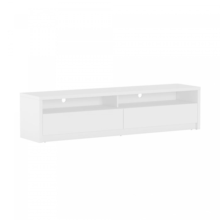 Meuble TV contemporain moderne Duncan 70\" en blanc