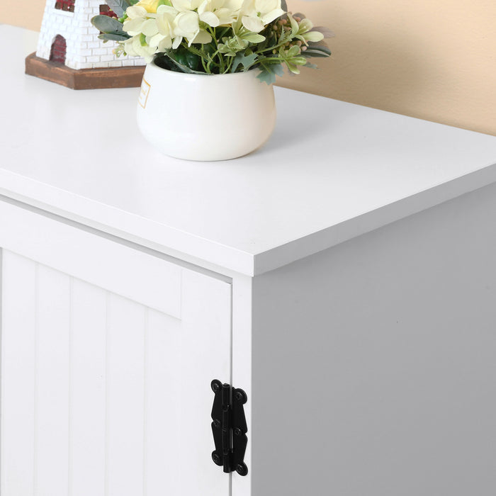 HOMCOM Garde-Manger Cuisine 48\" Armoire Rangement Etageres Blanc
