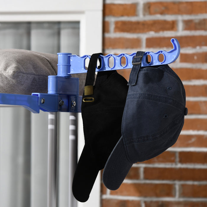 Homcom Etendoir A Linge Pliable Avec 2 Ailes Laterales, 4 Roulettes
