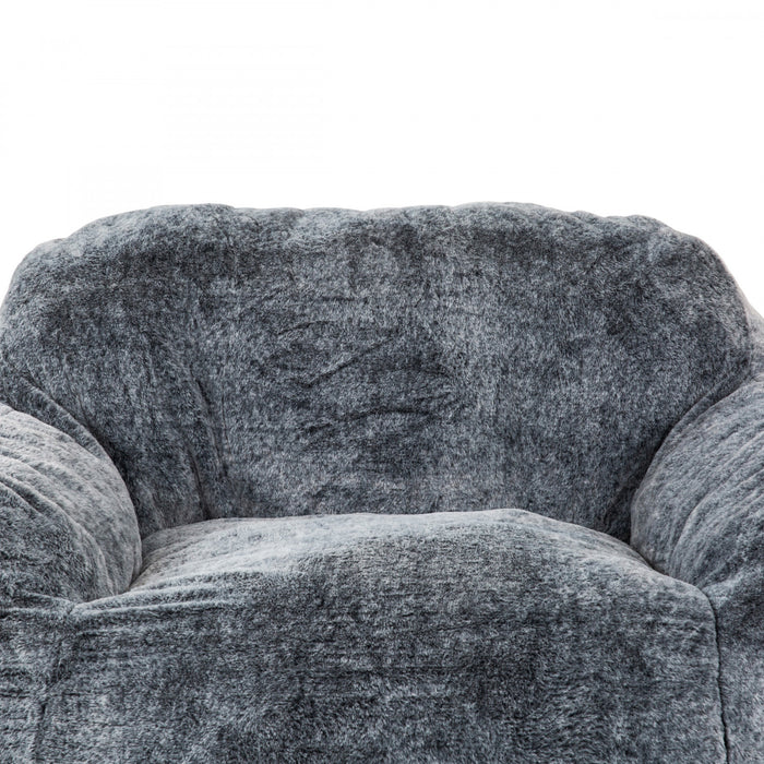 Fauteuil poire Tore de Sealy en fausse fourrure avec mousse à haute densité