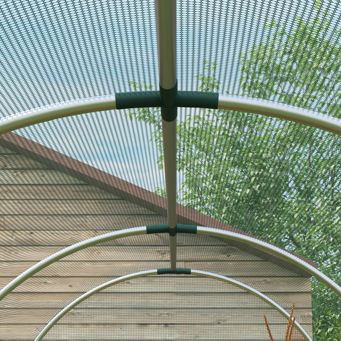 Outsunny Cage De Culture, Tente De Protection Des Plantes De 4' X 12', Vert