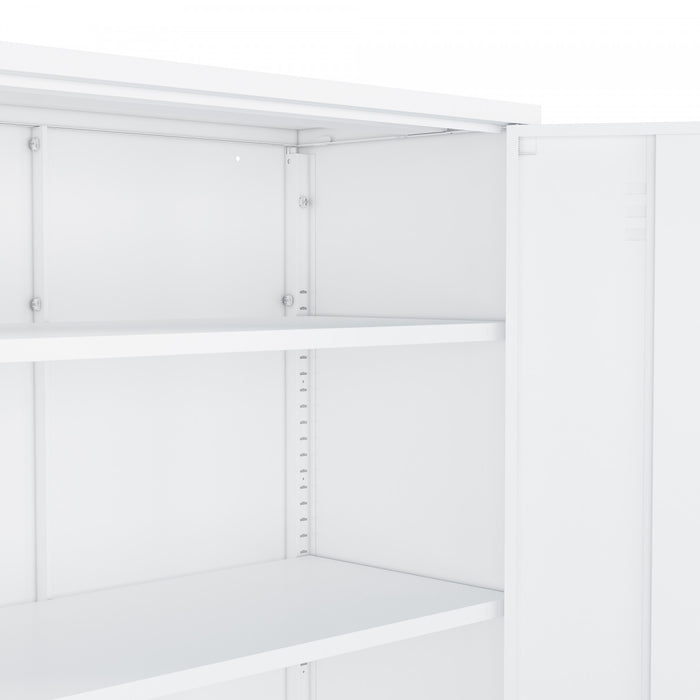 Armoire d’appoint moderne Naomi 32\" en metal blanc