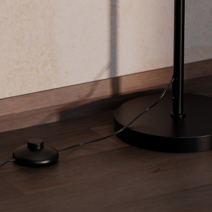 Lampe à pied en spirale à DEL de 59 po noir mat