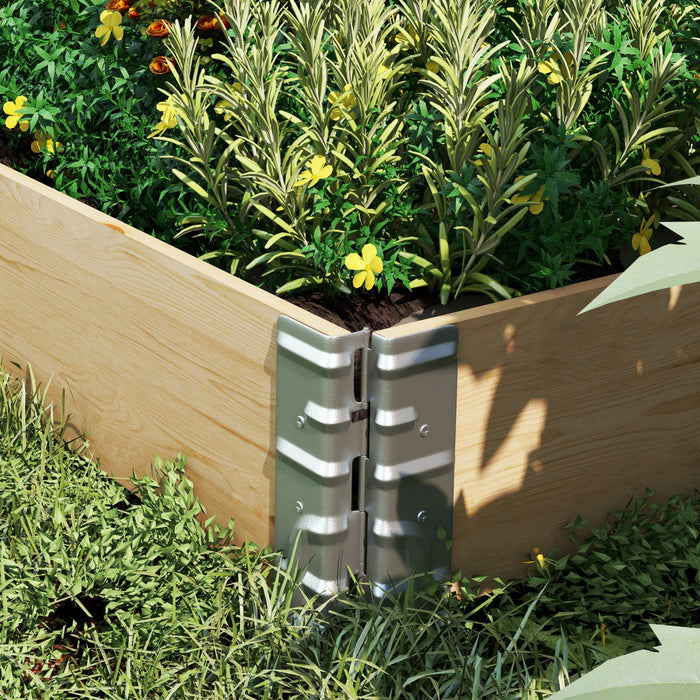 Outsunny Lit De Jardin Sureleve En Bois Pliable Avec Fond Ouvert