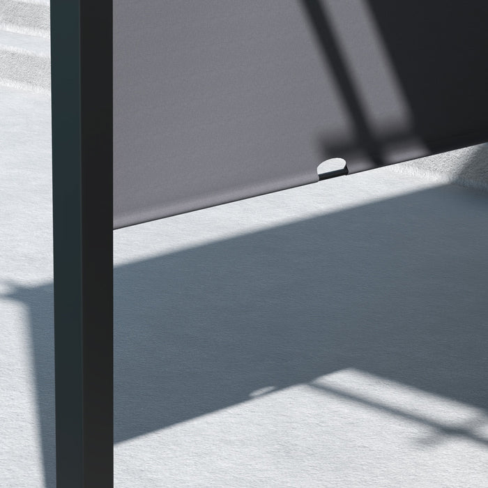 Outsunny Auvent De Pergola Retractable 10' X 10' Pour Jardin, Gris