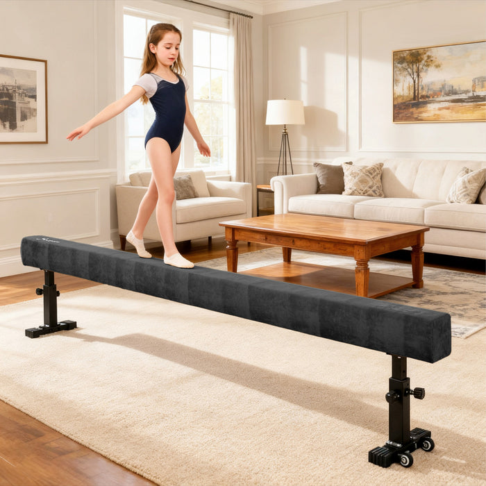 Soozier Poutre d'equilibre reglable avec roues pour 6+ ans