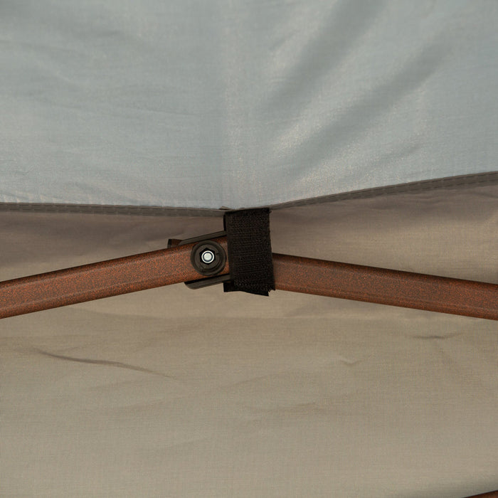 Outsunny Auvent De Tonnelle Escamotable 11'x11' Avec Sac De Transport, Gris