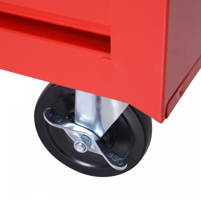Homcom Coffre A Outils En Acier Verrouillable A 7 Tiroirs Poignee