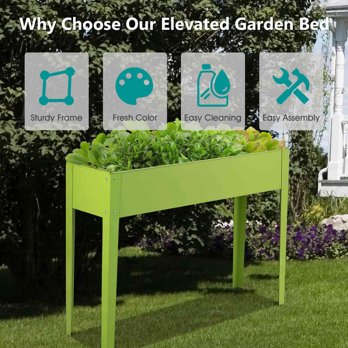 Costway 40 \"x12\" Stand De Plante De Jardin Eleve En Plein Air Souleve Haut Lit De Fleurs
