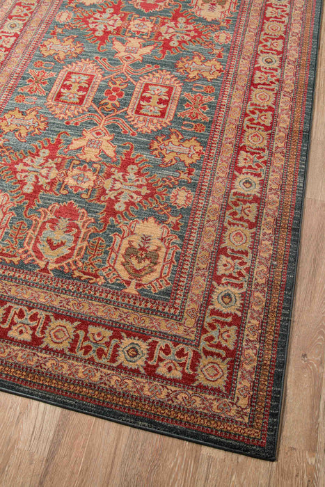 Tapis Traditionnel Lena 9'3\" x 12'6\" en Bleu