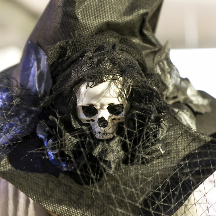 Outsunny Decoration D'halloween Animee, Sorciere Animatronique, Noir