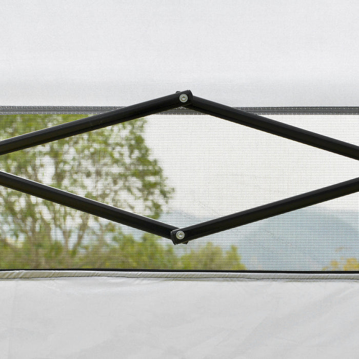 Outsuuny Auvent Escamotable Avec Pieds Inclines, Blanc Et Noir