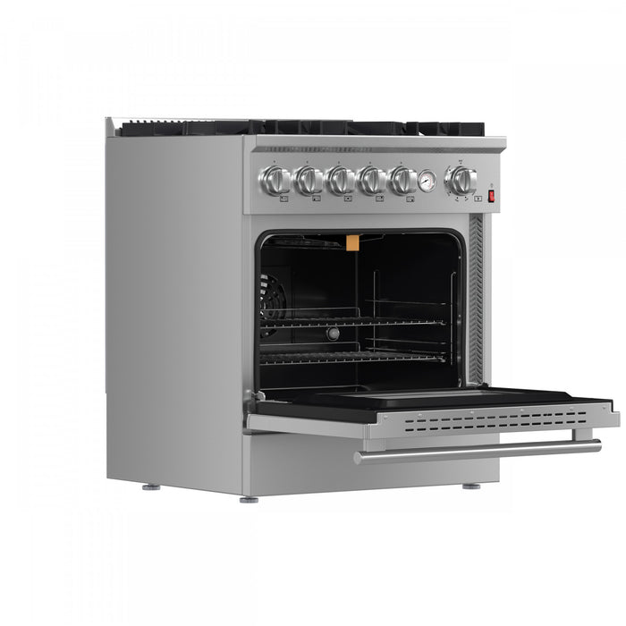 Cuisiniere a gaz Giovanni 30 pouces en acier inoxydable, 4,32 pi³ – FFSGS6274-30