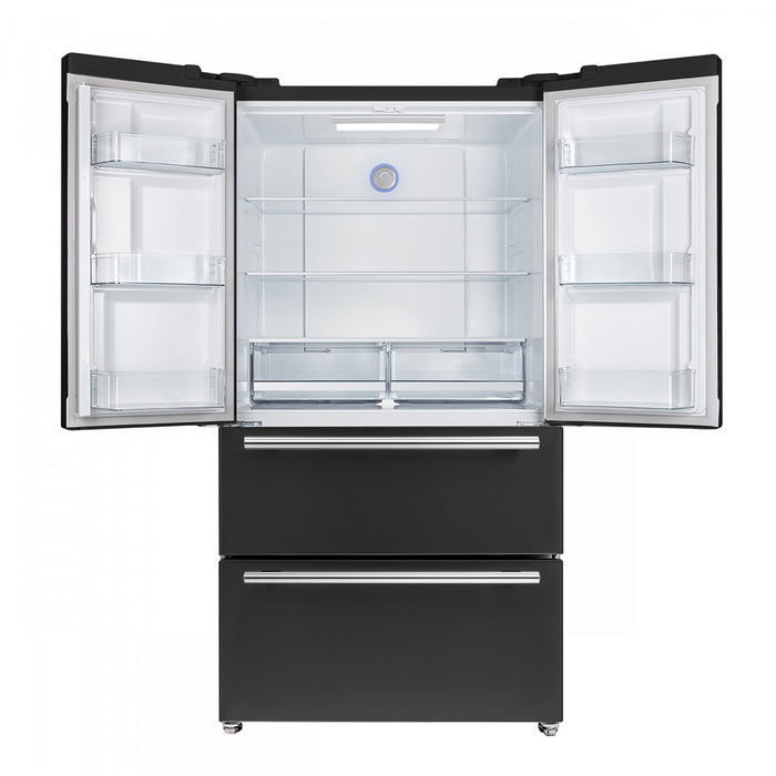 Refrigerateur Espresso Moena de 36 po a portes francaises, noir, 19,2 pi³ – FFRBI1820-36BLK