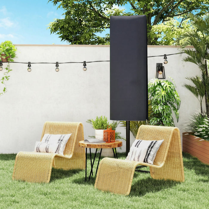 Outsunny Housse de parasol de jardin, housse de parasol d'exterieur, gris