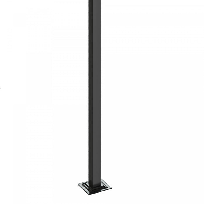 Outsunny Pergola Exterieure A Persiennes 9.5' X 8' En Aluminium Avec Toit En Maille Respirante Reglable, Gris