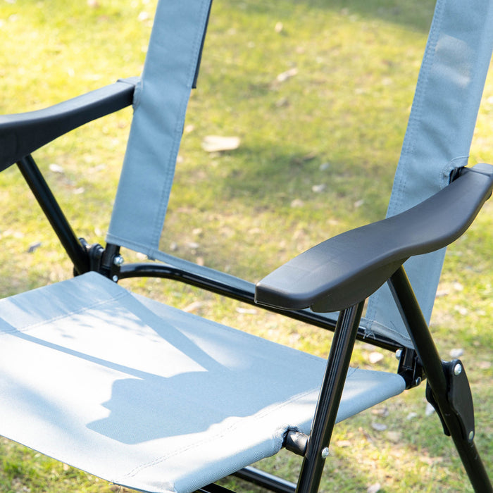 Ensemble De 4 Chaises De Camping Outsunny, Gris