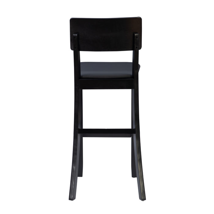 Tabouret bar contemporain Torino en similicuir - noir