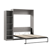 Grand lit escamotable Claremont de Bestar à 5 tablettes - gris platine