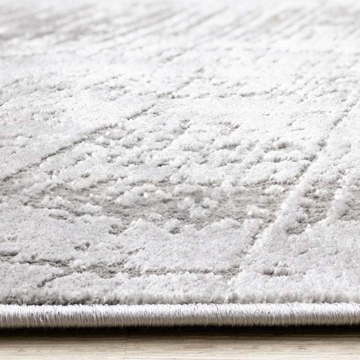 Tapis Hudson aux coups de pinceau vieillis gris creme, 7'10\" x 10'6\"