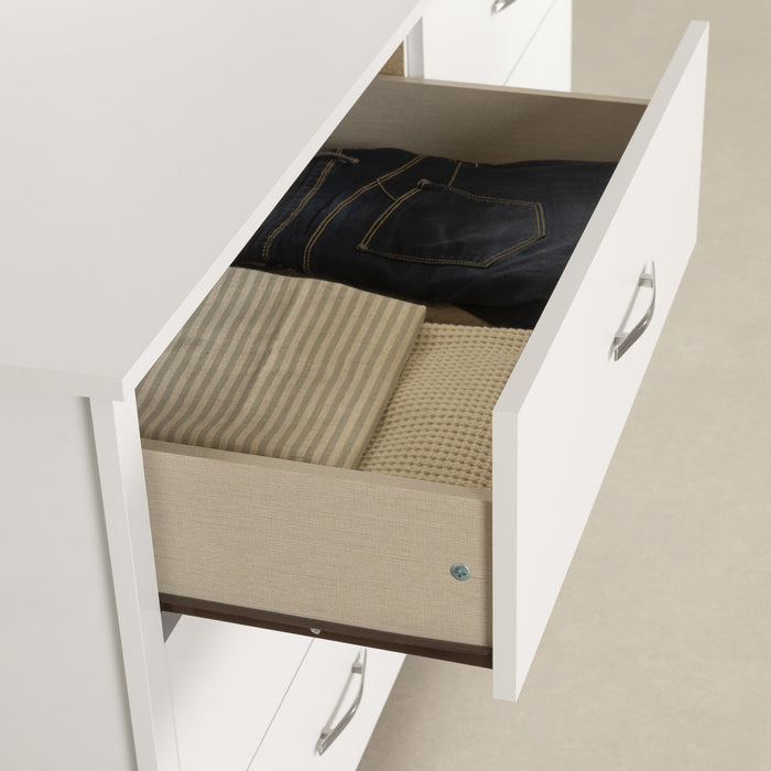Fusion Commode 6 Tiroirs - Blanc Solide