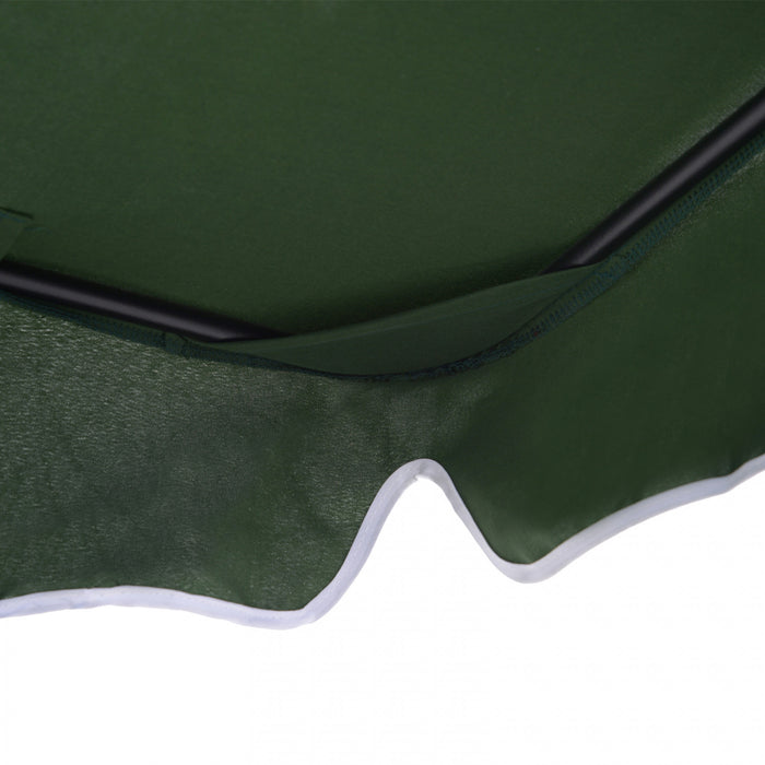 Outsunny Balancelle De Jardin 3 Places Toit Inclinaison Reglable Coussins Assise Et Dossier Acier Noir Polyester Vert