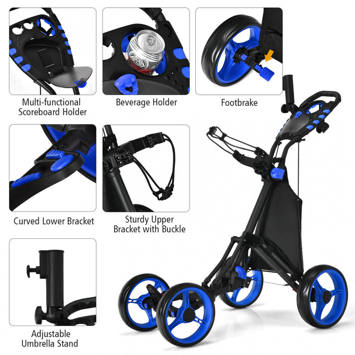 Chariot De Golf 4 Roues Goplus