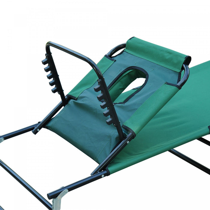 Chaise Longue Pliante D'exterieur Outsunny, Verte