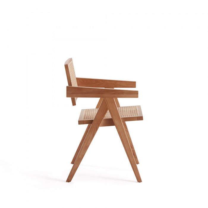 Fauteuil en bois au style industriel chic Hamlet en coloris naturel - Lot de 2