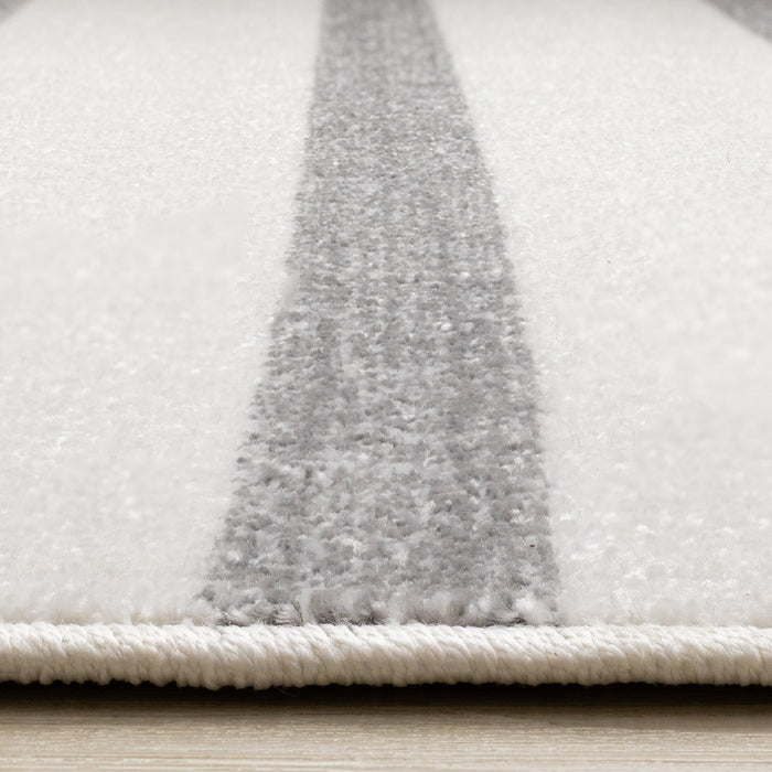 Tapis Covington Raye Gris Blanc, 6'7\" x 9'10\"