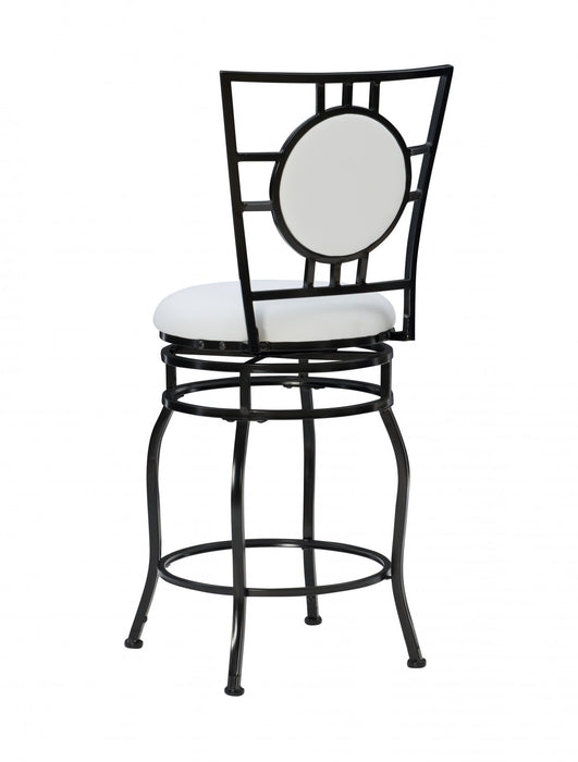 Tabouret bar Townsend en similicuir et avec pattes réglables - noir