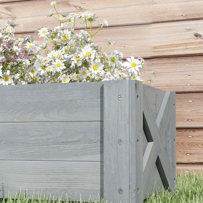 Outsunny Jardiniere Surelevee, Pot De Fleurs, Gris