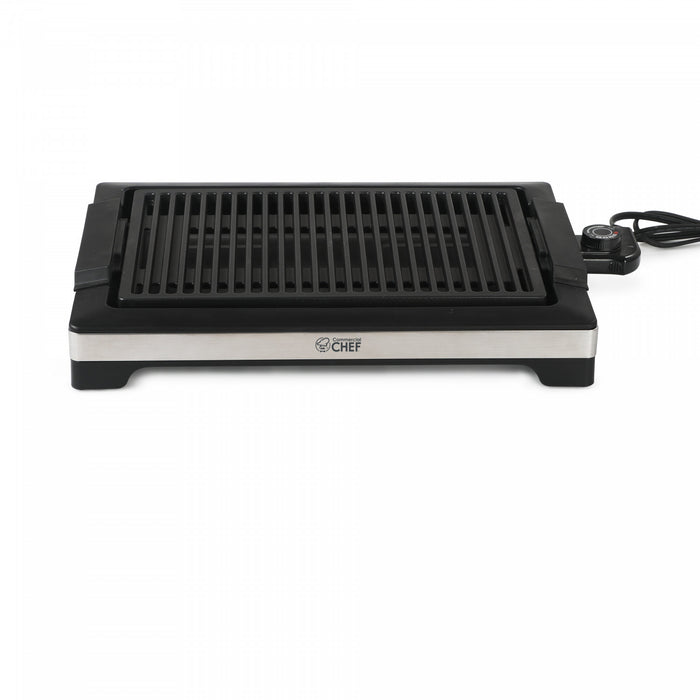 Gril electrique d'interieur CHIG20B, noir/acier inoxydable, Serie commerciale CHK