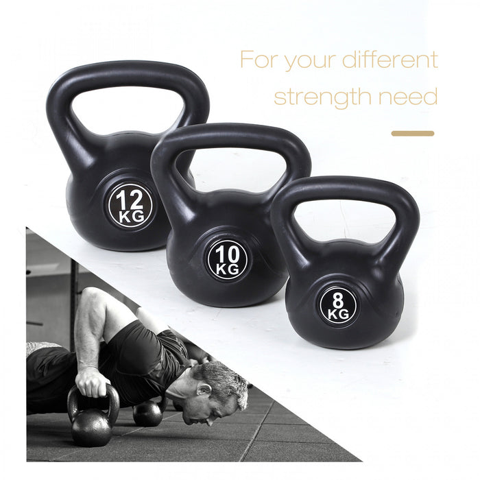 Soozier Kettlebell de fitness 26 lb, poids d'exercice en plastique