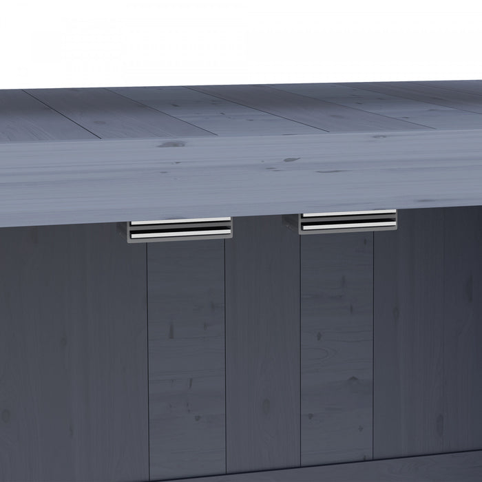 Outsunny Banc D'empotage Exterieur Avec Rangement, Roulettes, Gris
