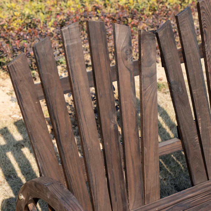 Banc De Jardin Outsunny, Finition Carbonisee