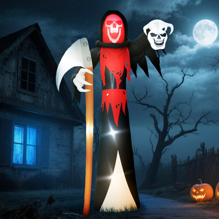Outsunny Faucheuse Gonflable Halloween 12 Pi, Decoration Exterieure