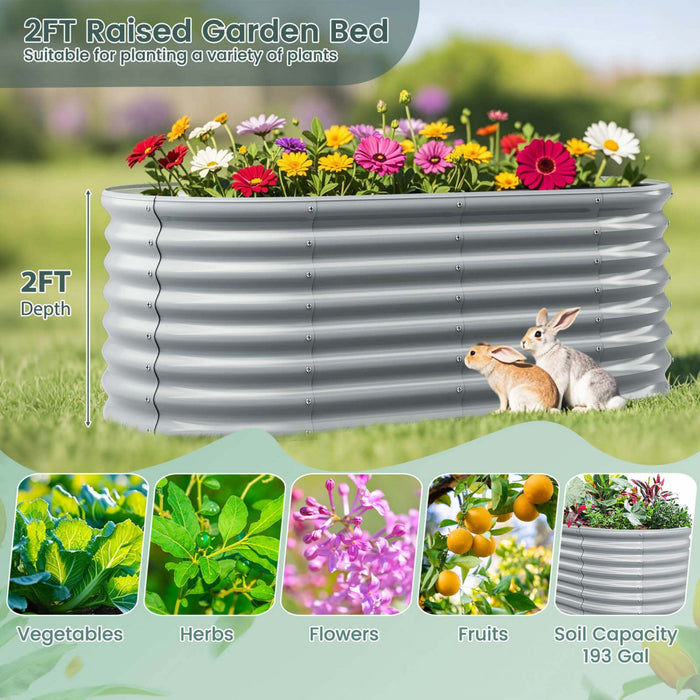 Costway Souleve Kit De Lit De Jardin Planter Souleve Boites De Jardin Exterieures 65\" X 32\" X 24\"