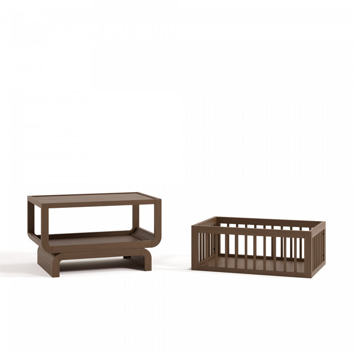 Storkcraft Santorini Berceau convertible 3-en-1 de luxe - Noisette
