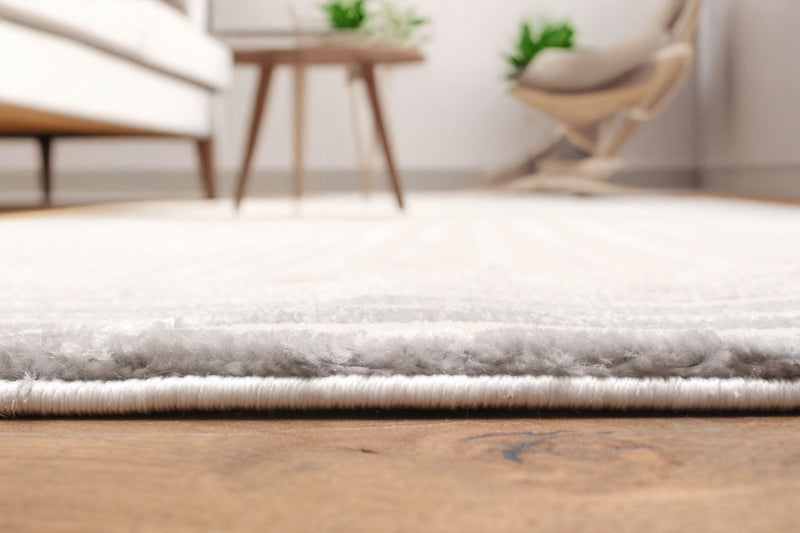 Tapis de Couloir Contemporain/Moderne Ramona 2'8\" x 8'2\" en Gris
