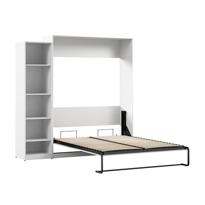 Bestar Claremont 5-Shelf Queen Murphy Bed - White|Grand lit escamotable Claremont de Bestar à 5 tablettes - blanc