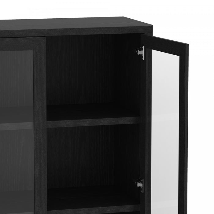 Armoire bibliotheque moderne Rivington 38\" en noir