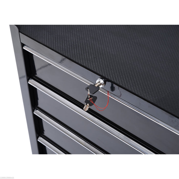 Homcom Armoire A Outils Roulante En Acier A 5 Tiroirs