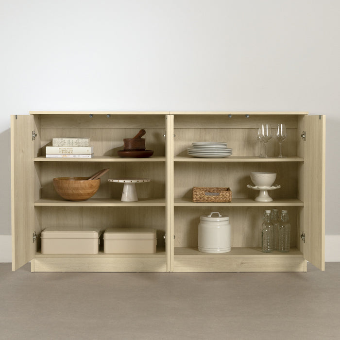 Arum Ensemble De 2 Buffets Avec 2 Portes Chene Blanchi, De Meubles South Shore