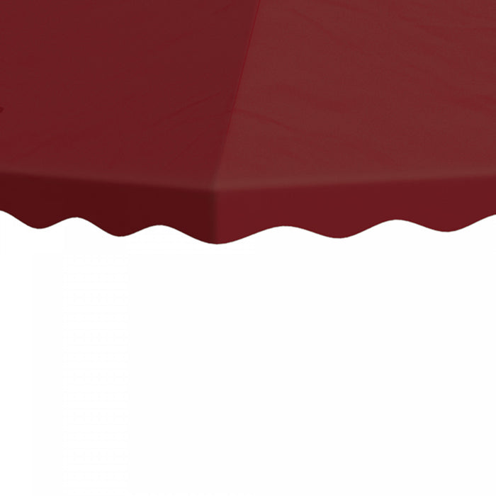 Outsunny Auvent De Remplacement Pour Tonnelle 10' X 10', 2 Niveaux, Rouge