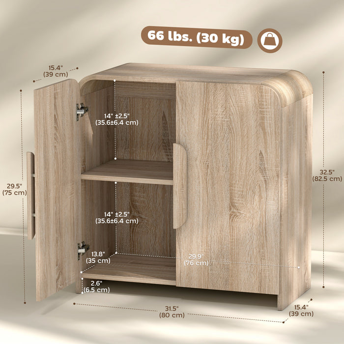 HOMCOM Buffet, Armoire Moderne de 31.5\" avec Porte a Fermeture Douce