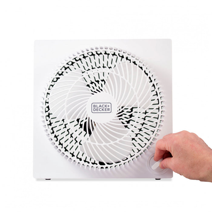 Ventilateur de table sans cadre BLACK+DECKER serie BFP, 9 pouces, 3 vitesses, BFB09W, blanc