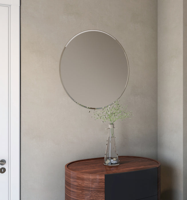 Lathe Miroir Rond Sans Cadre de 30 Pouces Chrome