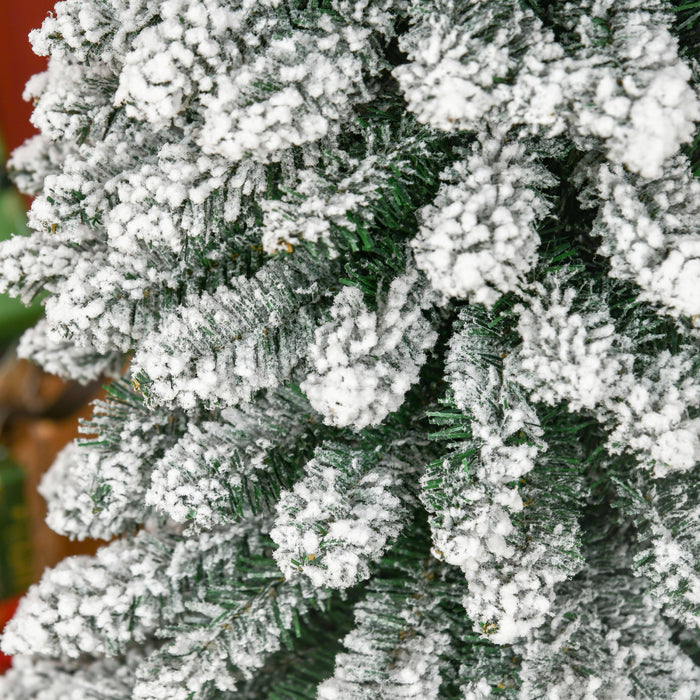 Homcom Arbre De Noel Artificiel Floque De Neige De 7ft